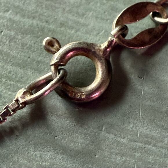 Sajen 925 Sterling Silver Unakite & Peridot Stone Pendant Necklace - Picture 11 of 11